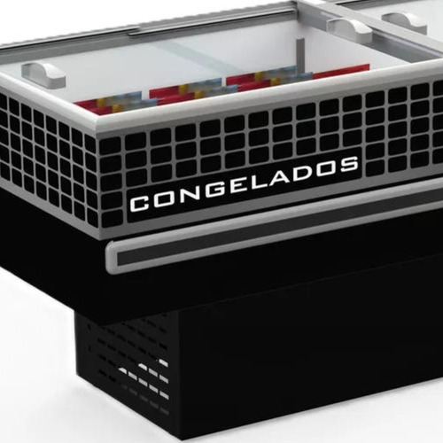 Ilha 2 Metros Expositor Congelados Polo Frio 127v 520 Litros Cor Preto 127