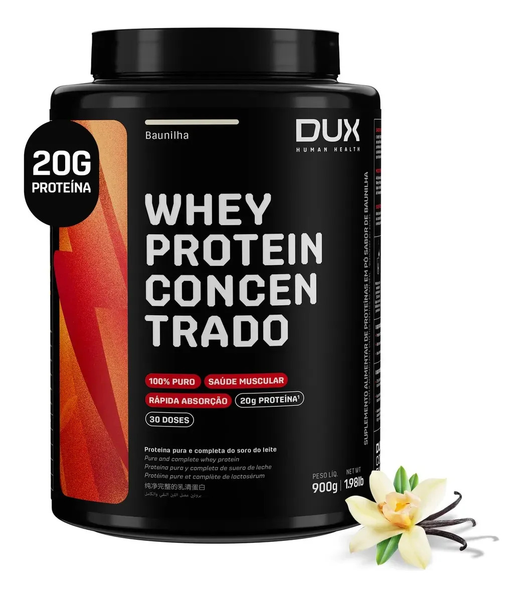 DUX HUMAN HEALTH Whey Protein Concentrado 900g Baunilha
