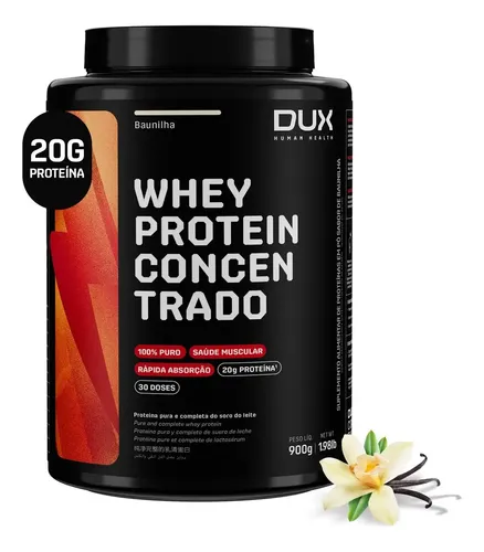DUX HUMAN HEALTH Whey Protein Concentrado 900g Baunilha