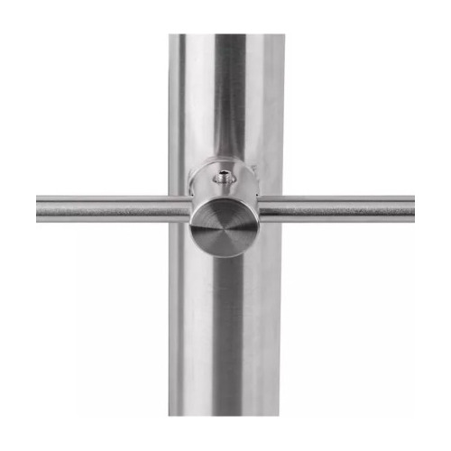 12 Conector Poste De Acero Inoxidable Base Curva Tubo 1/2