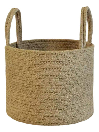 Cesta Redonda Tejida Para La Colada Con Asas Para S