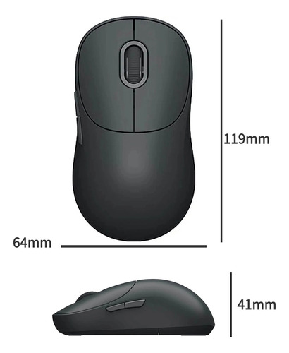 Mouse Inalámbrico Xiaomi Mi 3 Tres Modos Silent Editio Negro
