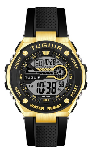 Relógio Masculino Tuguir Digital Tg293 Preto E Dourado