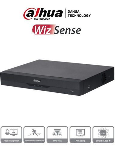 Dvr Pentahibrido 16 Canales 5mp Ia Wizsense E-s Alarma Cctv