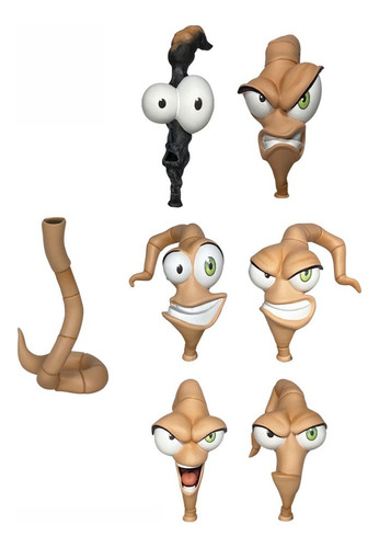 Premium Dna: Earthworm Jim Worm Body & Jim Heads Pack