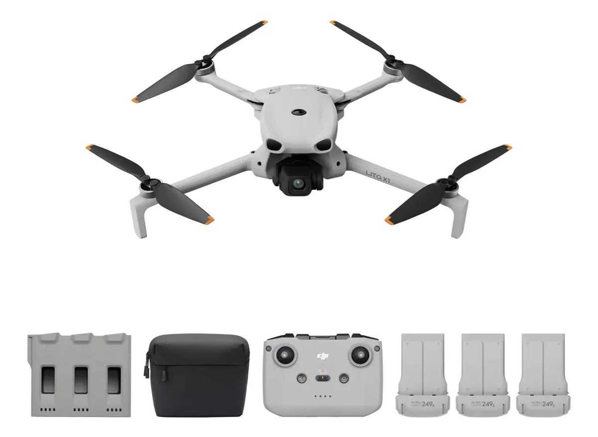 Drone Dji Lito X1 Fly More Combo (SEM TELA) BR - DJI082 cinza