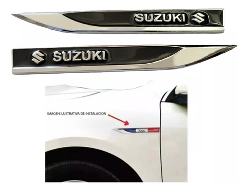 Emblemas Espadines Negros Adheribles Suzuki Samurai 1992