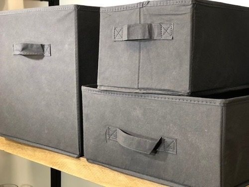 Imagen 5 de 9 de Canasto Mediano Caja Organizador Tela Plegables Compactor