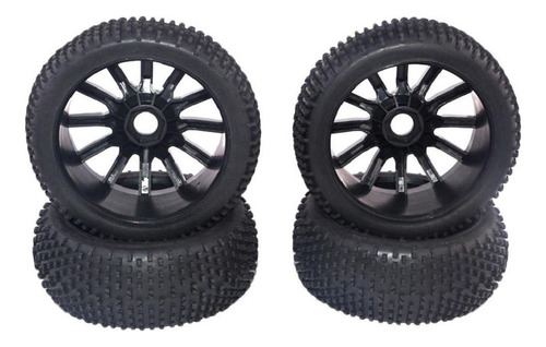 4pcs Racing Rc 1/8 Off-road Car Buggy 17mm Hub E Wheels .