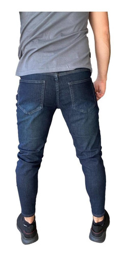 Imagen 7 de 7 de Jeans Destroyed Super Slim Ankle Azul Marino