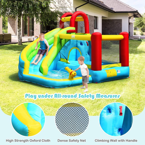 Castillo Inflable Para Saltar Con Tobogán Acuático, Parque A