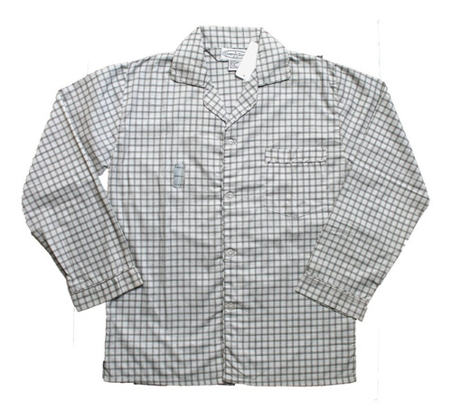 Saco Camisa Pijama Gris Cuadros Confort Zone Hombre Talla S