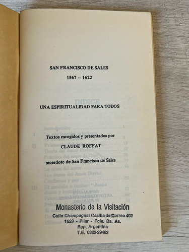 Una Espiritualidad Para Todos San Fran De Sales - C Roffat