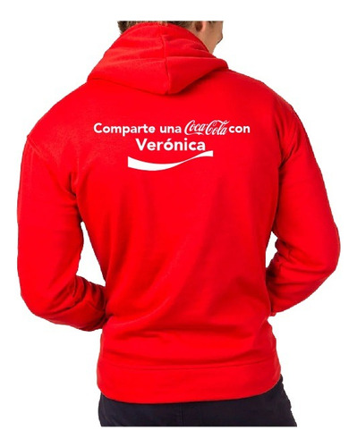 Sudadera Cierre Hoodie + Nombre Coca Cola Clasica Cocacola