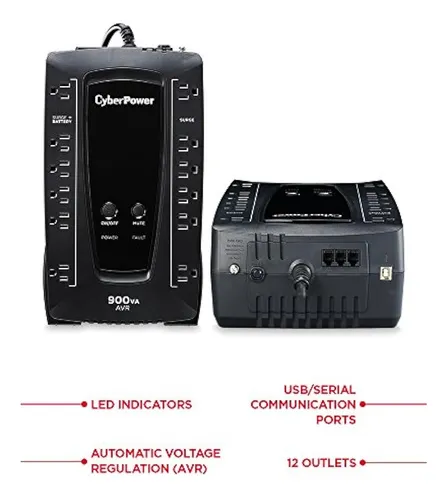 Cyberpower Avrg900u Sistema Avr Ups, 900va / 480w, 12 Salida