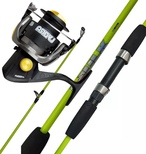 Combo Caña Albatros Maciza 1.80 + Reel Waterdog Lybra Oferta