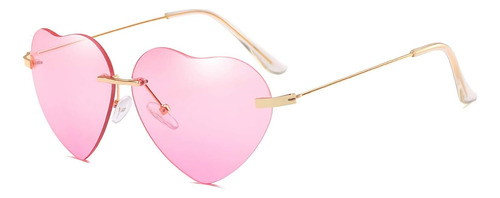 Sdinm, Gafas De Sol De Corazón Rosa Para Mujeres Y Hombres, 