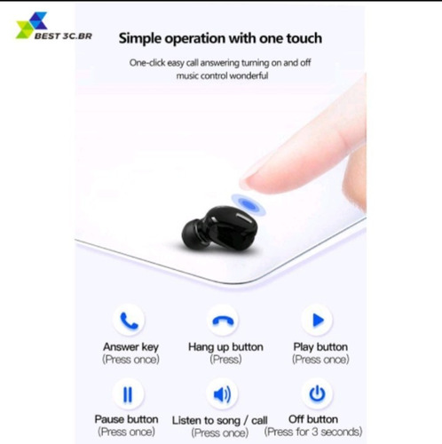 Imagem 2 de 5 de X9 Mini 5.0 Bluetooth Fone De Ouvido Com Microfone Sem Fio