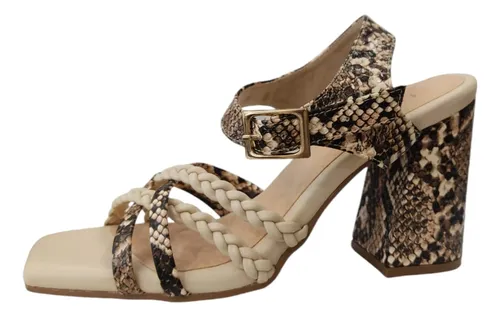 comprar Sandalia Vestir Dama New Walk Taco Alto Diseño Víbora