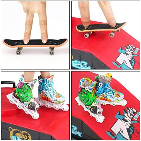 Kit De Rampa Momsiv Mini Finger Toy Para Parque De Patinetas