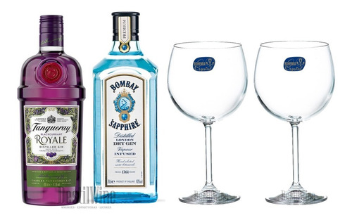 Gin Bombay Sapphire I+l Tanqueray Dark Royale + 2copones :-: