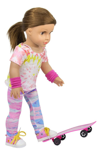 Elemento De Unicornio 9 Pcs 18 Pulgadas Doll Skateboard Jueg