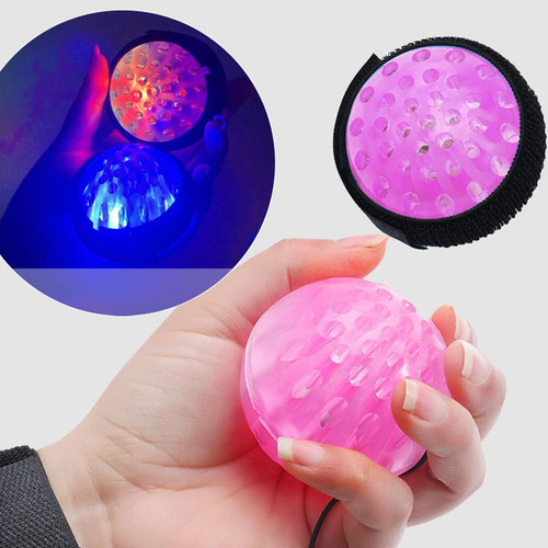 4 Pelota Para Muñeca Iluminada, Pelota Saltarina Rosa