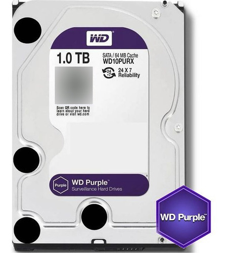 Disco Duro 1tb Wd Purple Wd10purz 5400rpm 64mb Interno Dvr