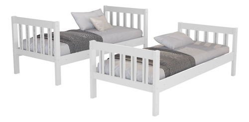 Beliche Modelo Solteiro Que Suporta 200kg Com Colchão D20 Cor Branco Liso