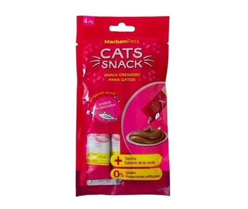 Imagen 7 de 10 de Pack 8 Galletas Catsnack + 2 Tubitos Cremosos Para Gato