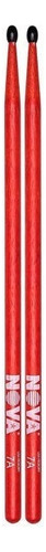 Baqueta Nova By Vic Firth 7an Red Hickory Nylon Tip - Usa Cor Vermelho