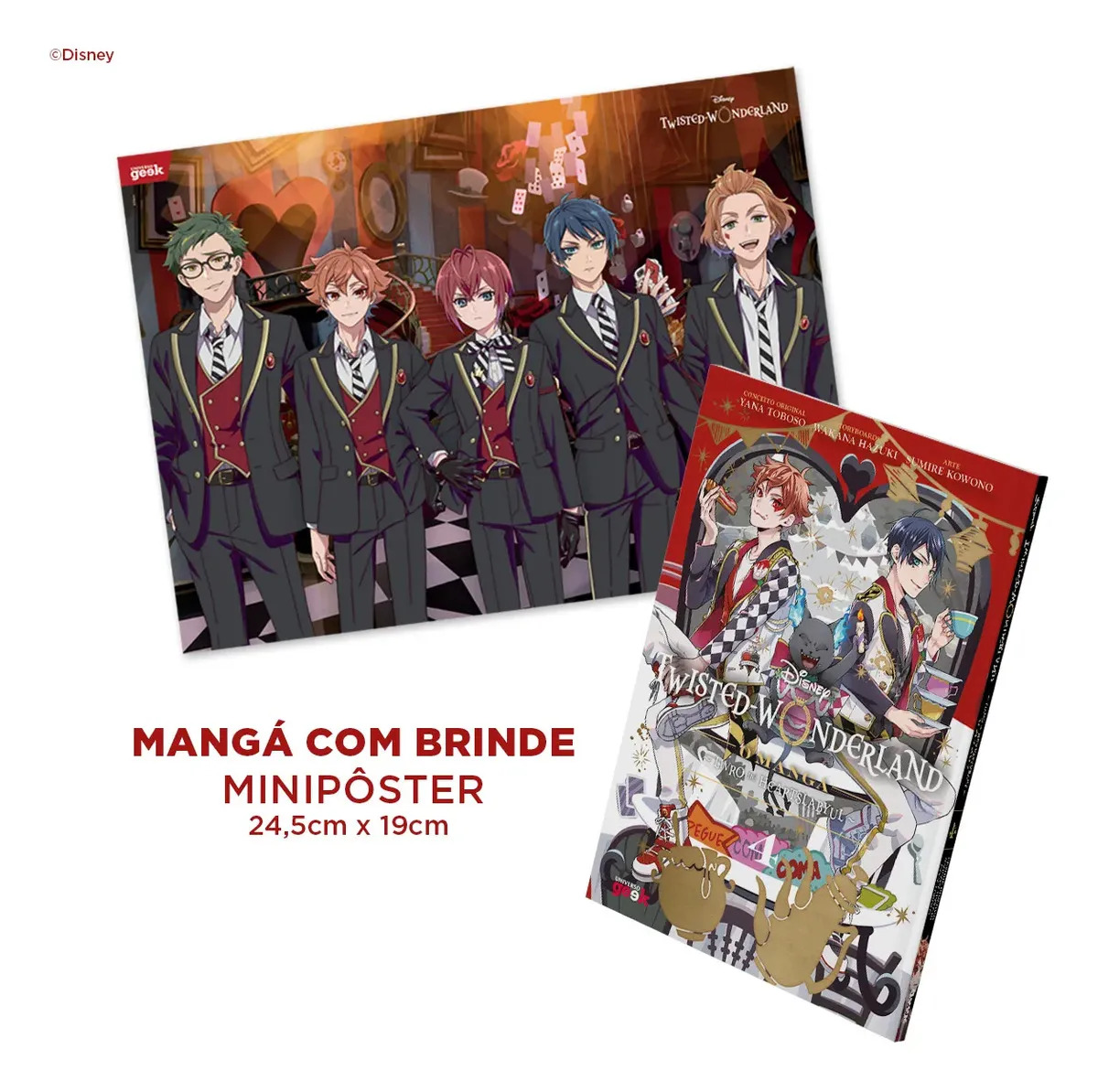 Disney Twisted-Wonderland: O Mangá – Livro de Heartslabyul – 4 - Toboso, Yana - UNIVERSO DOS LIVROS - Capa Mole