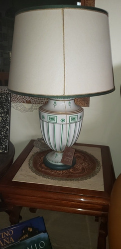 Lámpara De Mesa De Porcelana Italiana