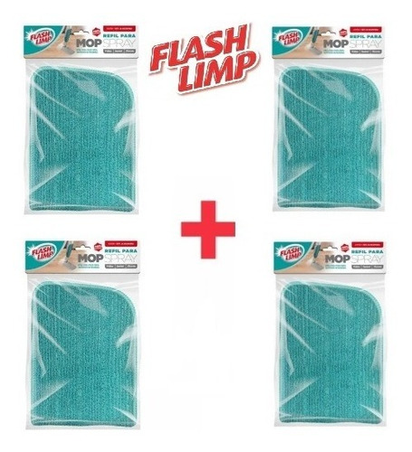 Kit Refil Mop Spray Flashlimp Microfibra Original Flash Limp