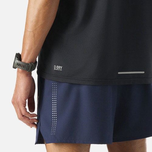 Polera Manga Corta Running Hombre Tempo Advanced Negro