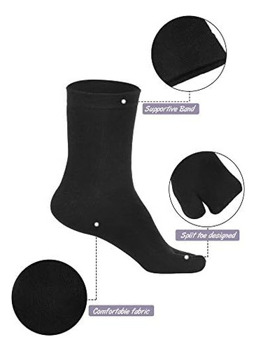 4 Pares De Calcetines Con Chanclas Tabi Split Toe Calcetines