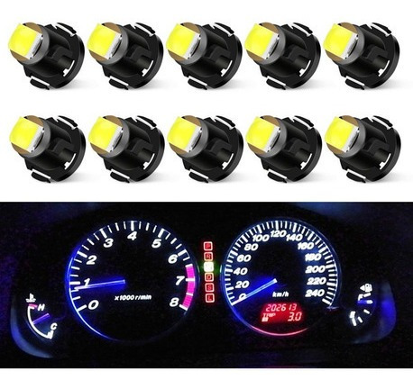 10x Luces Led T4.2 Chip 3030smd Para Tableros 12v Blanco 