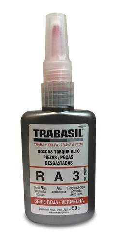 Trabasil Ra 3 - 50gr Adhesivo Sellador Traba Roscas Altas.