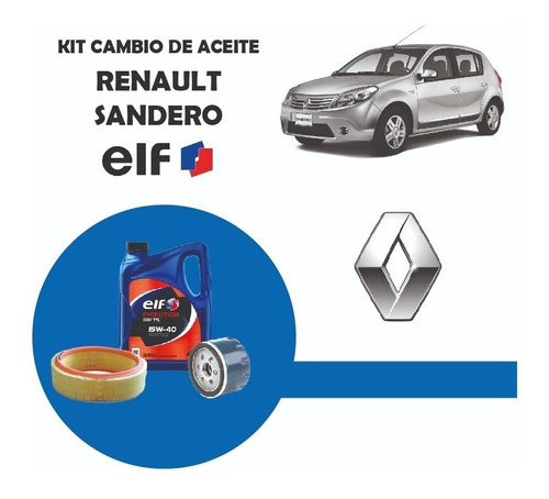 Cambio De Aceite Renault Sandero 1.4 8v Elf 15w40 (2006-2016