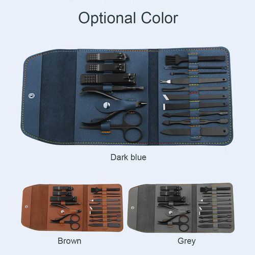 Kit De Limpieza De Uñas Juego De Herramientas Con Cortapelos
