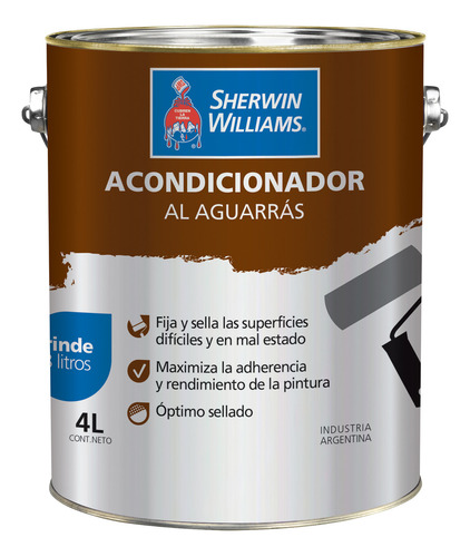 Pinturas Sherwin Williams Acondicionador Al Aguarras 1 Lt Acabado Mate Color Incoloro