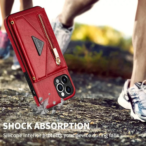 Funda De Piel Para iPhone Funda Tipo Cartera Con Correa