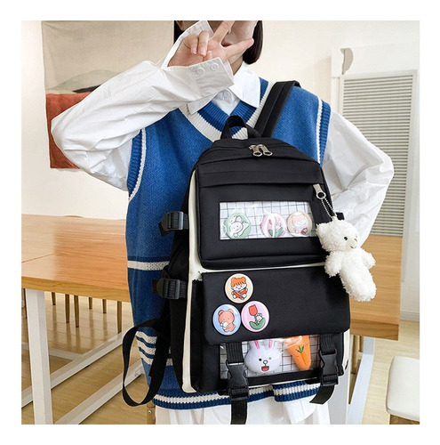 S Conjunto De Estudio De Cuatro Piezas Con Mochila Japonesa