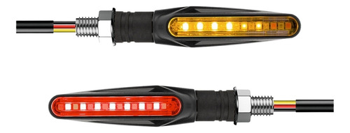 Intermitente Bicolor De 15 Led Con Luz De Conducción De Moto