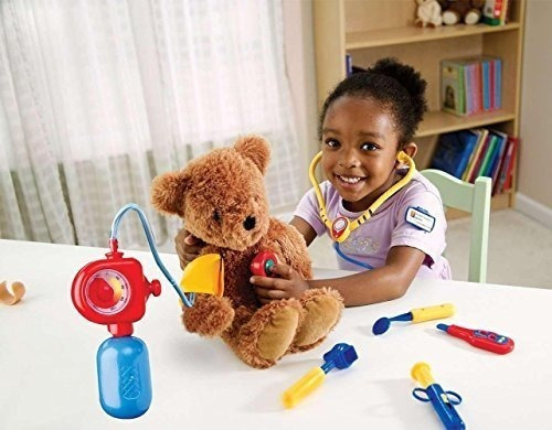 Juego Para Niños Kit Medico Cirujano Color Azul 19 Piezas