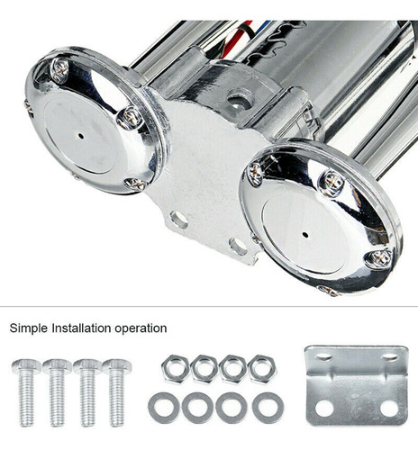 Imagen 6 de 8 de 2x600db 12v Kit De Bocina De Aire Para Coche De Trompeta