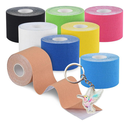 8 Rollos Elástica Atletismo Cinturón Kinesiologica 5mx5cm