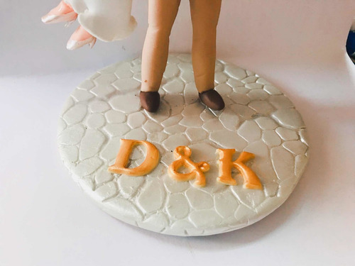 Cake Topper Boda Novios Pareja Pastel Fiesta Pasta Francesa