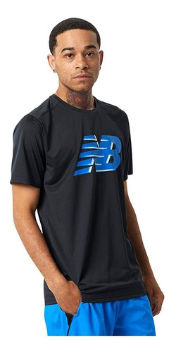 Camiseta New Balance Graphic Accelerate Para Hombre-negro