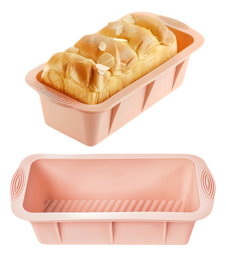 2 Moldes Silicona Rectangular Antiadherente Para Pan Paste